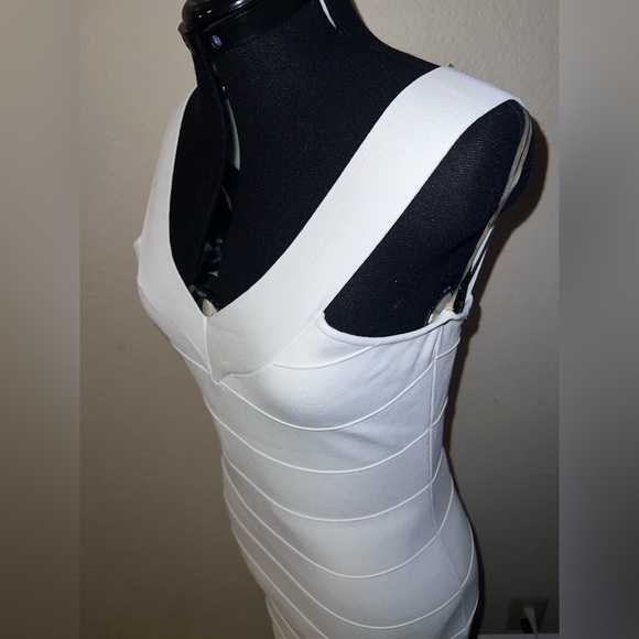 GUESS Marciano-White Bandage Bodycon Midi Dress - Picture 5 of 12